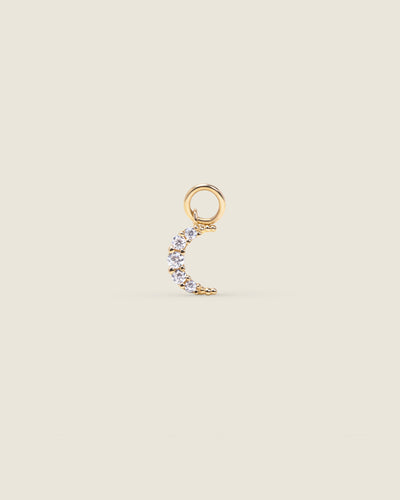 Elysia - 14K Gold Moon Earring Charm