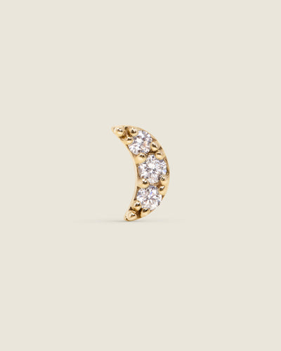 Valentina - 14K Moon Flat Back Earring