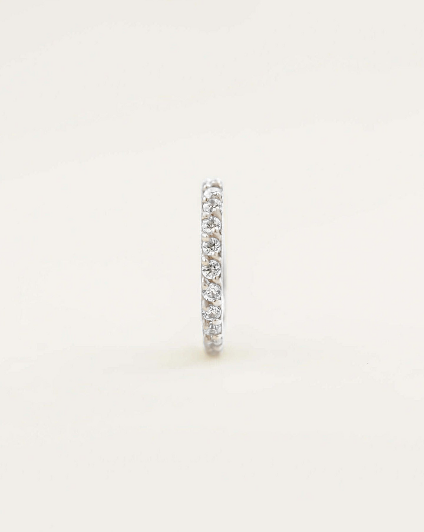 Kate - 18k White Gold Crystal Hoop Earring