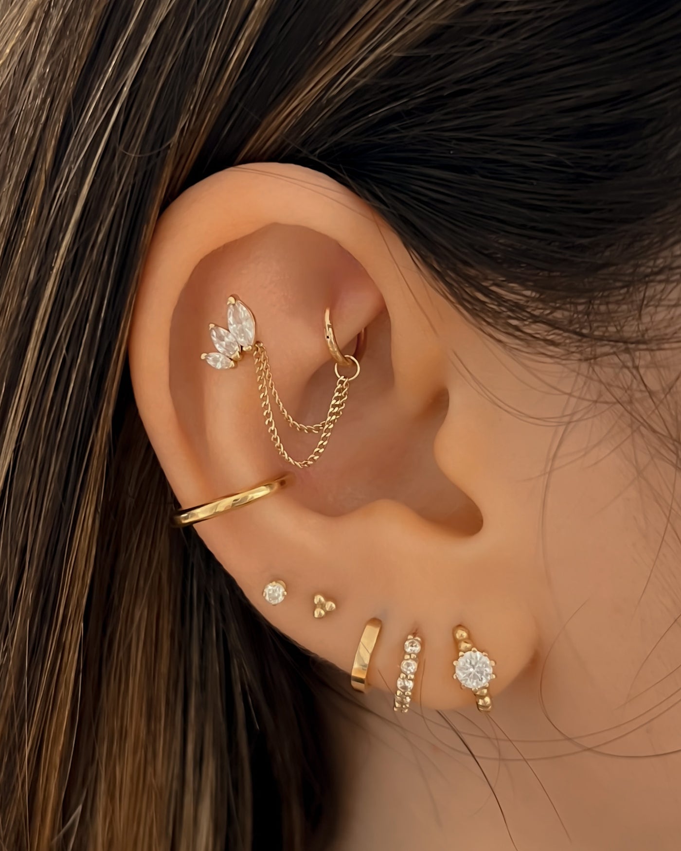 Emma - 18k Gold Chunky Gold Conch Earring