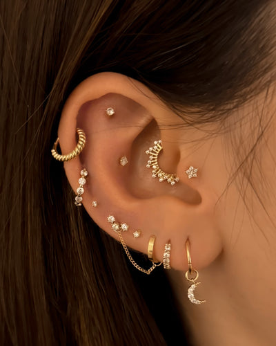 Feyre - 14k Gold Night Sky Daith Earring