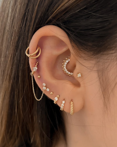 Dakota - 14k Gold Double Huggie Earring