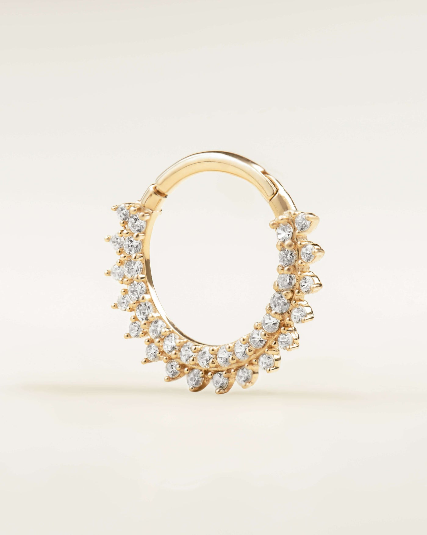 14k Gold Double Crystal Daith Jewelry | Assolari