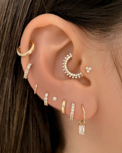 14k Gold Flat Huggie Earrings | Assolari