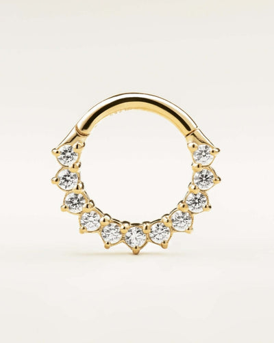 18k Gold Crystal Daith Jewelry | Assolari