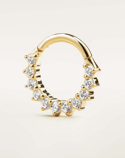 18k Gold Crystal Daith Jewelry | Assolari