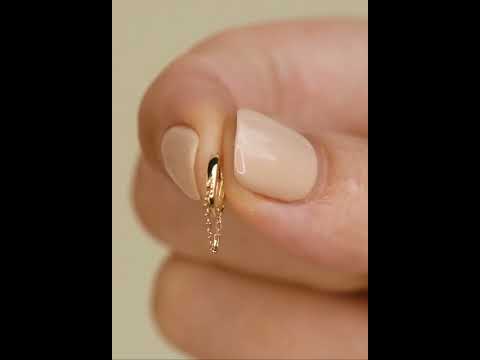Jess - 14k Gold Chain Huggie Earring